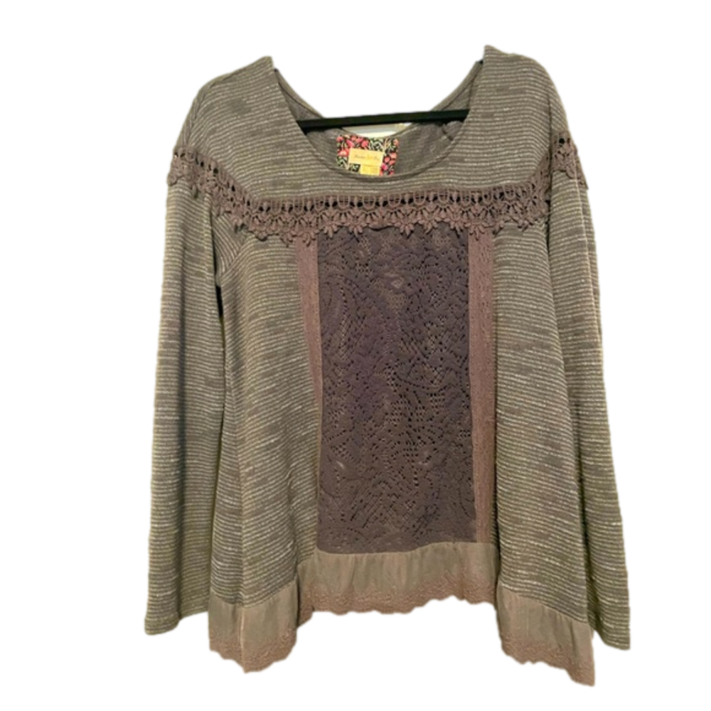 Anthropologie mixed media shirt